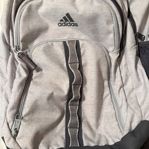 Adidas Light Gray and Black Backpack
